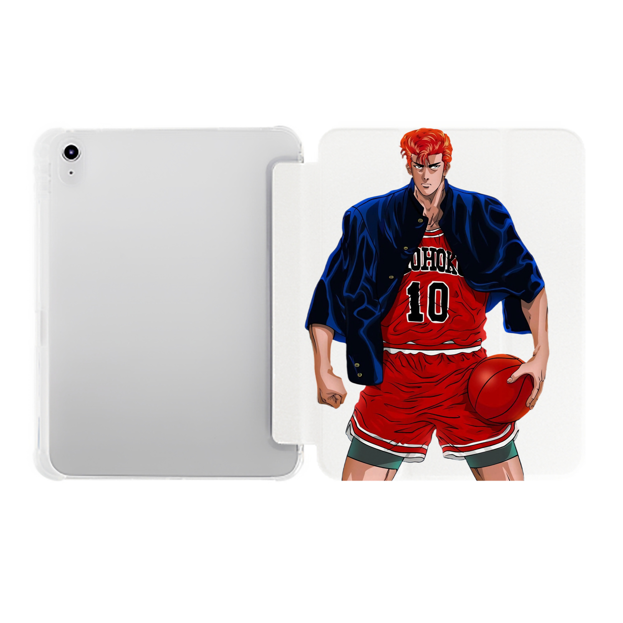 （画像用） SLAM DUNK／スラムダンク IPad ケース ペン収納付き 三つ折りスタンド PUレザー×シリコン 対応機種9.5/10.5/10.9インチ